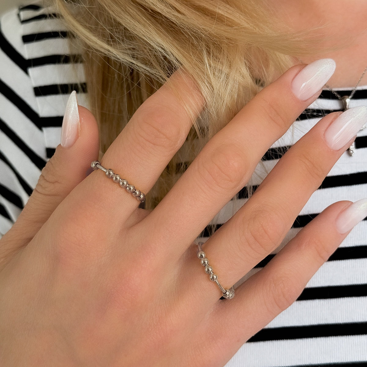 Anillo de sirena de plata de ley
