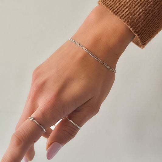 Pulsera Diane de plata de ley
