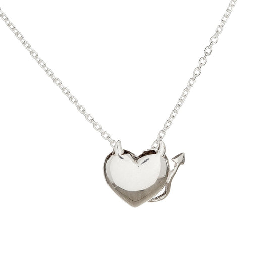 Collar de plata de ley con corazón