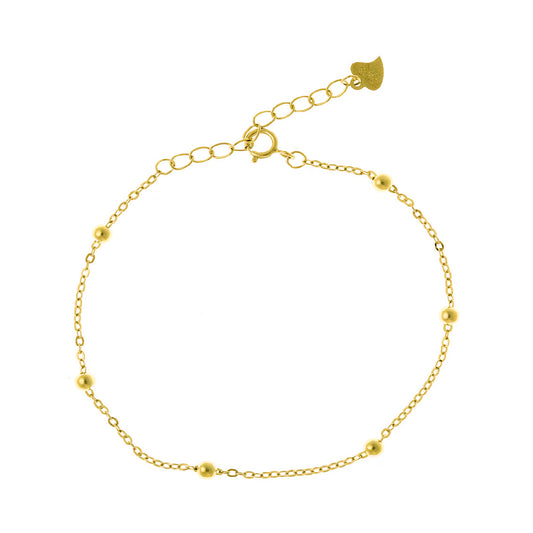 Pulsera de cuentas de plata de ley