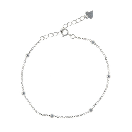 Pulsera de cuentas de plata de ley