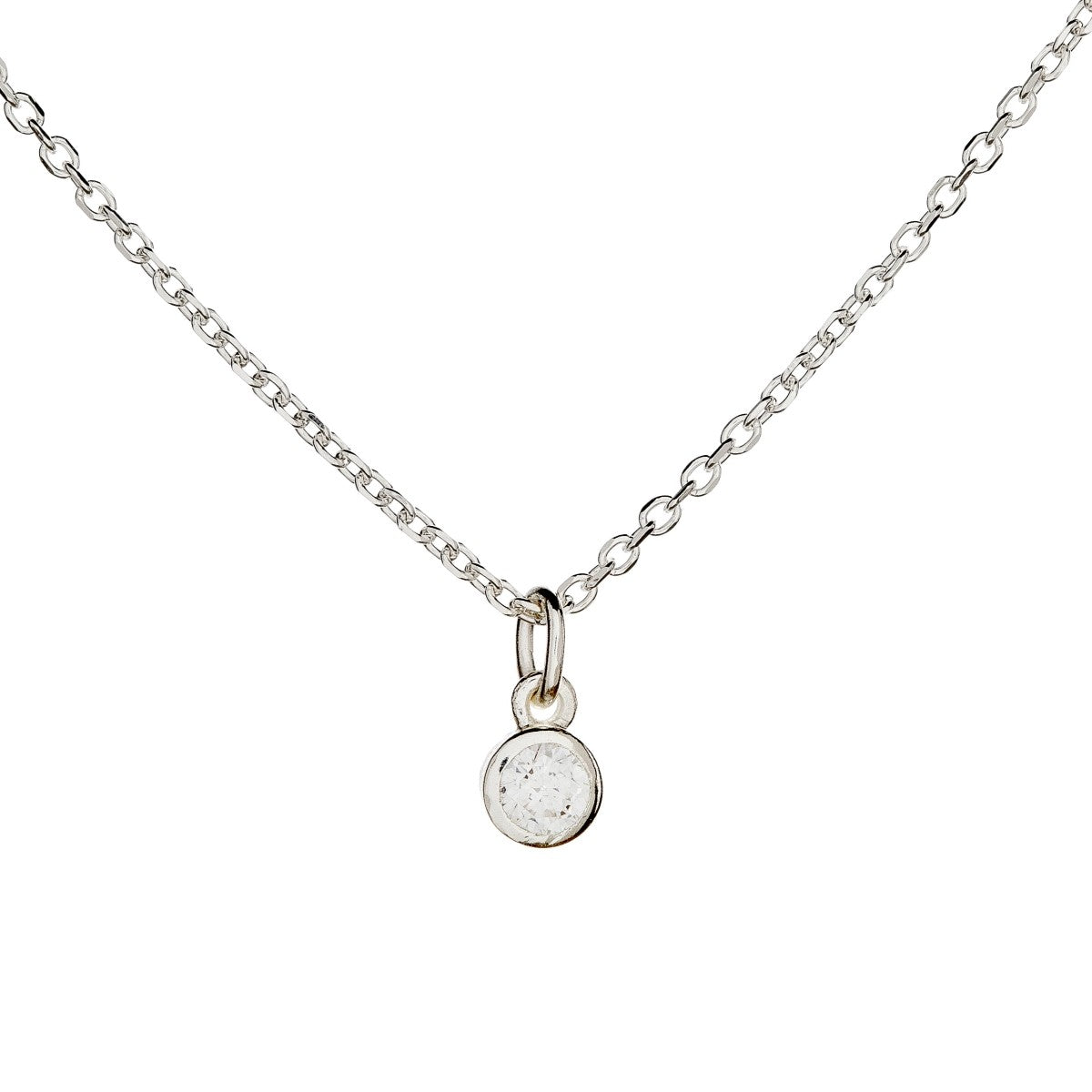 Collar de circonitas cúbicas de plata de ley