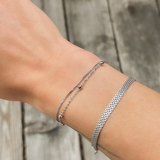 Pulsera Brianna de plata de ley
