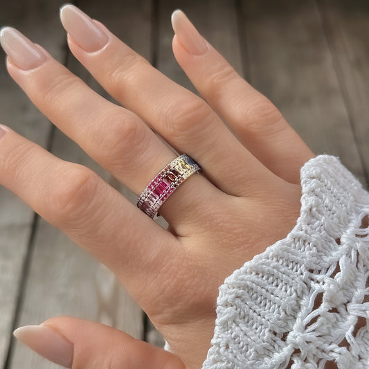 Anillo Ina de plata esterlina