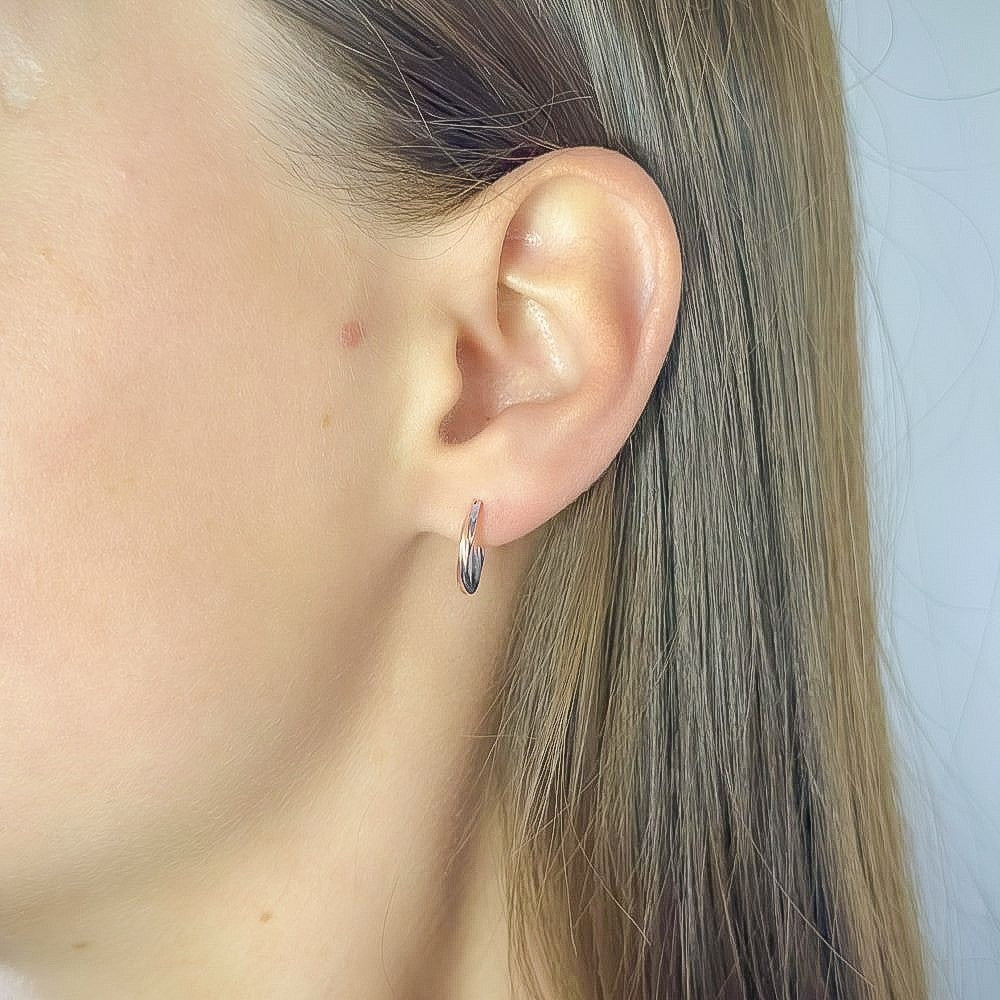 Pendientes de aro retorcidos de plata de ley de 1 a 6 cm