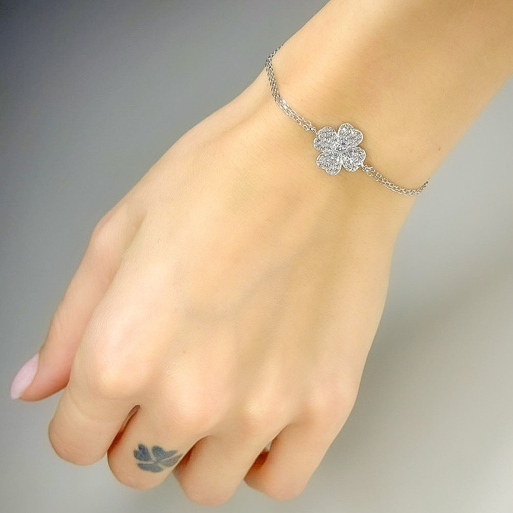 Pulsera Niamh de plata de ley