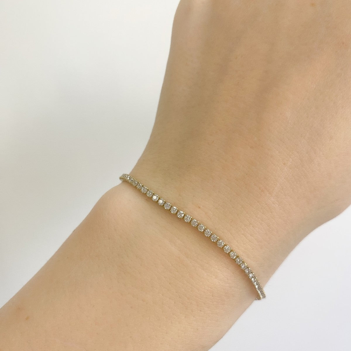 Pulsera de tenis de plata de ley de 2 mm
