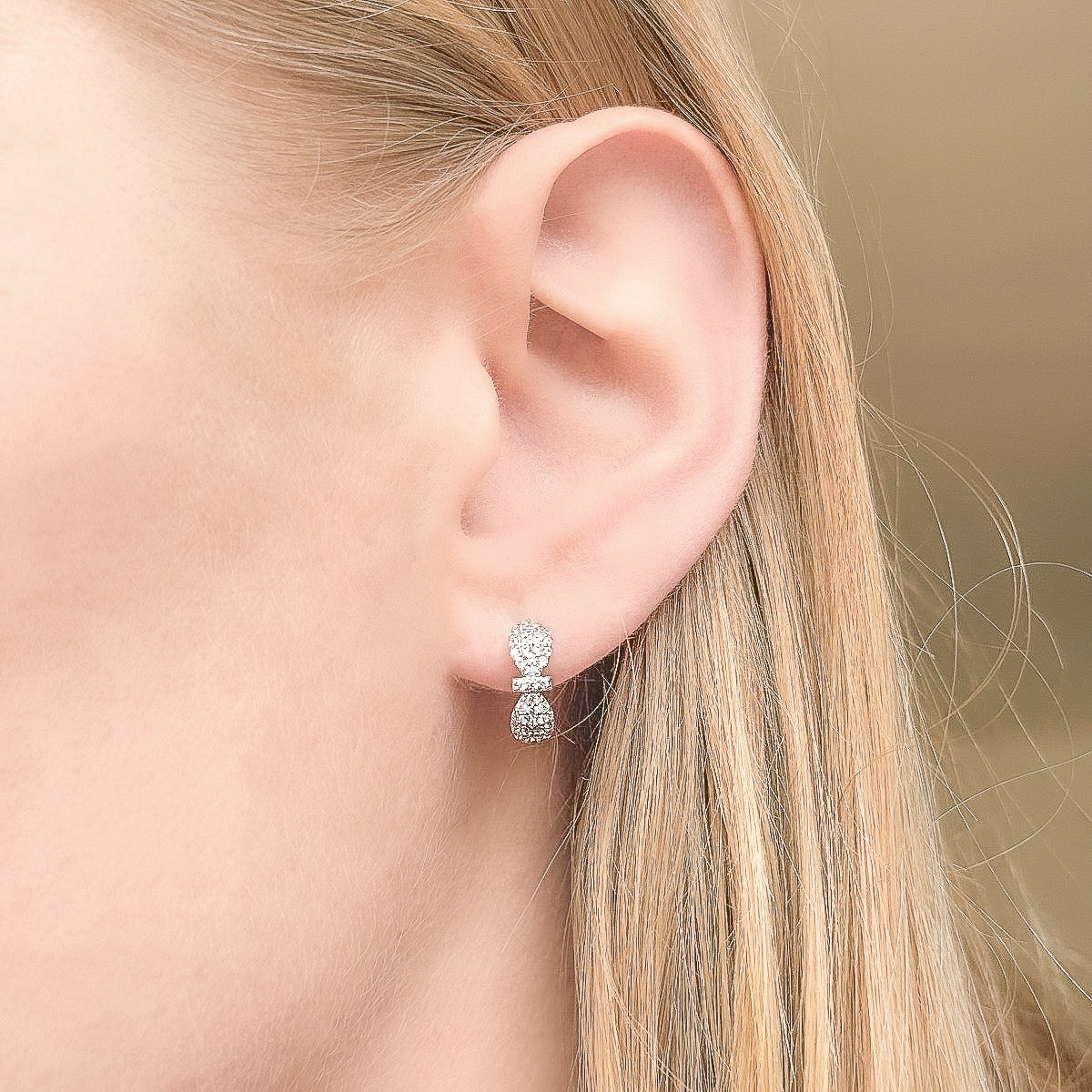 Pendientes Aimee de plata de ley