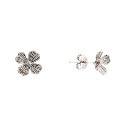 Pendientes de flores de plata de ley Soline