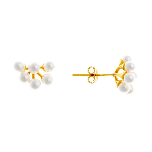 Pendientes de perlas de plata de ley
