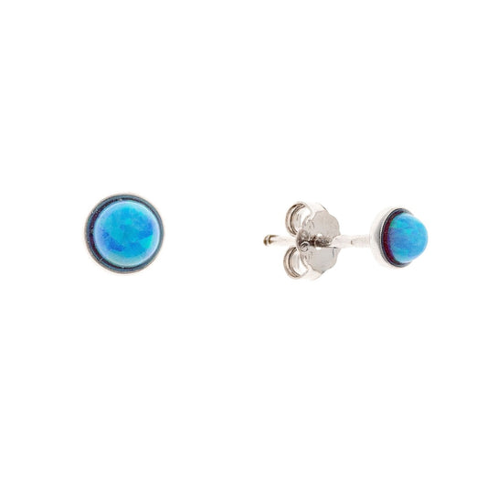 Pendientes de plata de ley con ópalos sintéticos