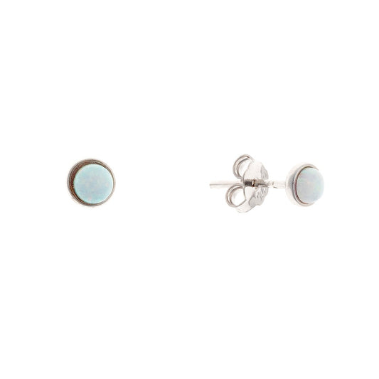 Pendientes de plata de ley con ópalos sintéticos