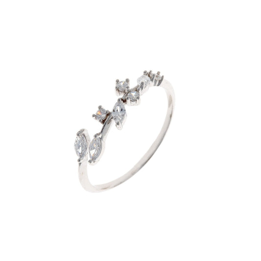 Anillo de plata de ley con circonita cúbica