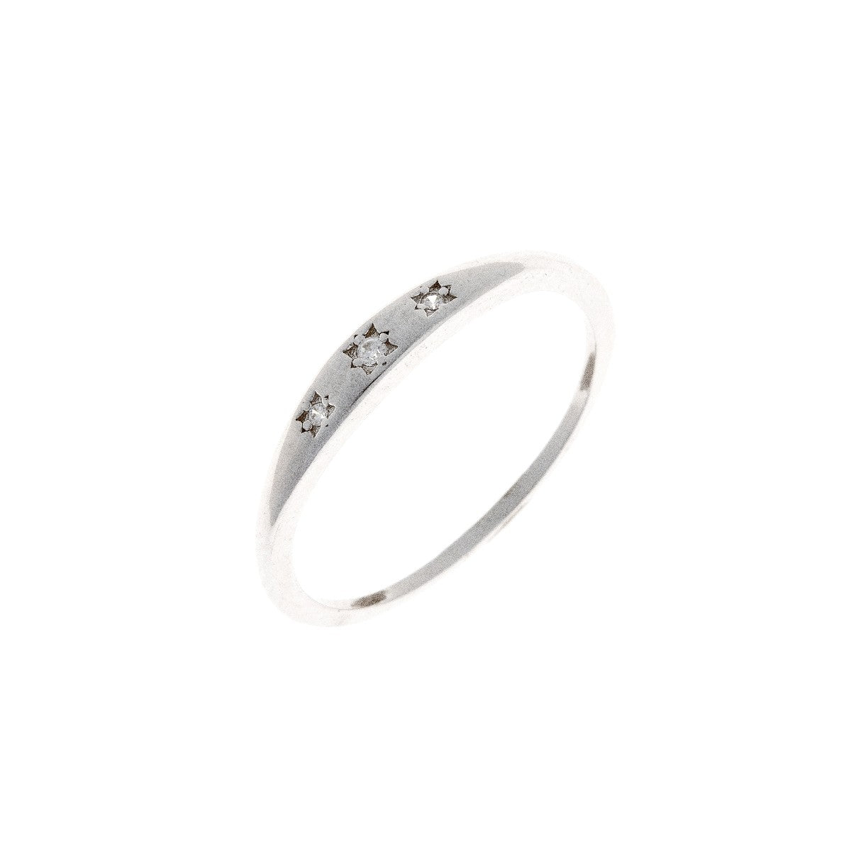 Anillo de plata de ley con circonita cúbica