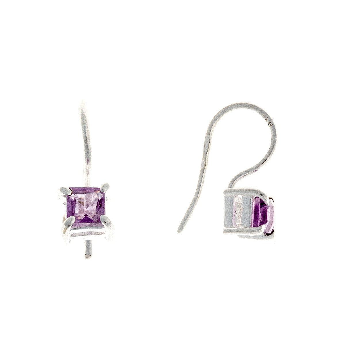 Pendientes de Amatista de Plata de Ley