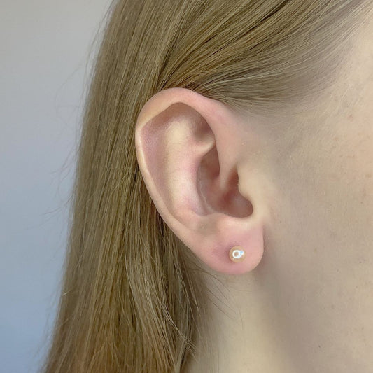 Pendientes de perlas de plata de ley