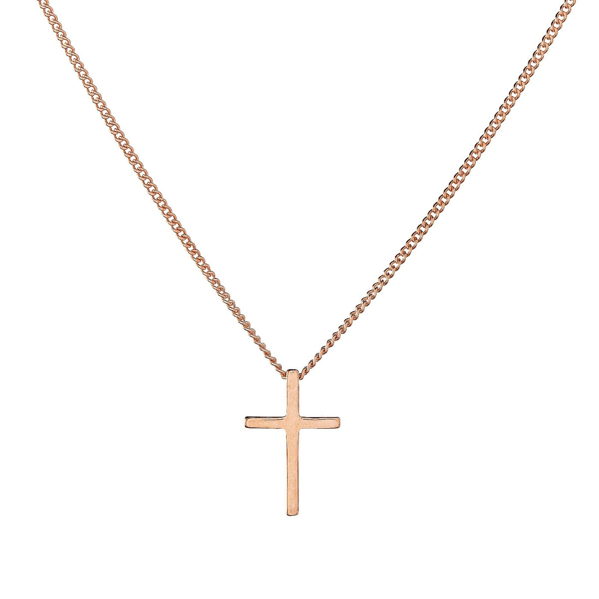 Collar de cruz de plata de ley