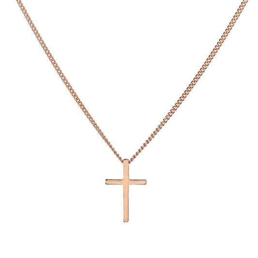 Collar de cruz de plata de ley