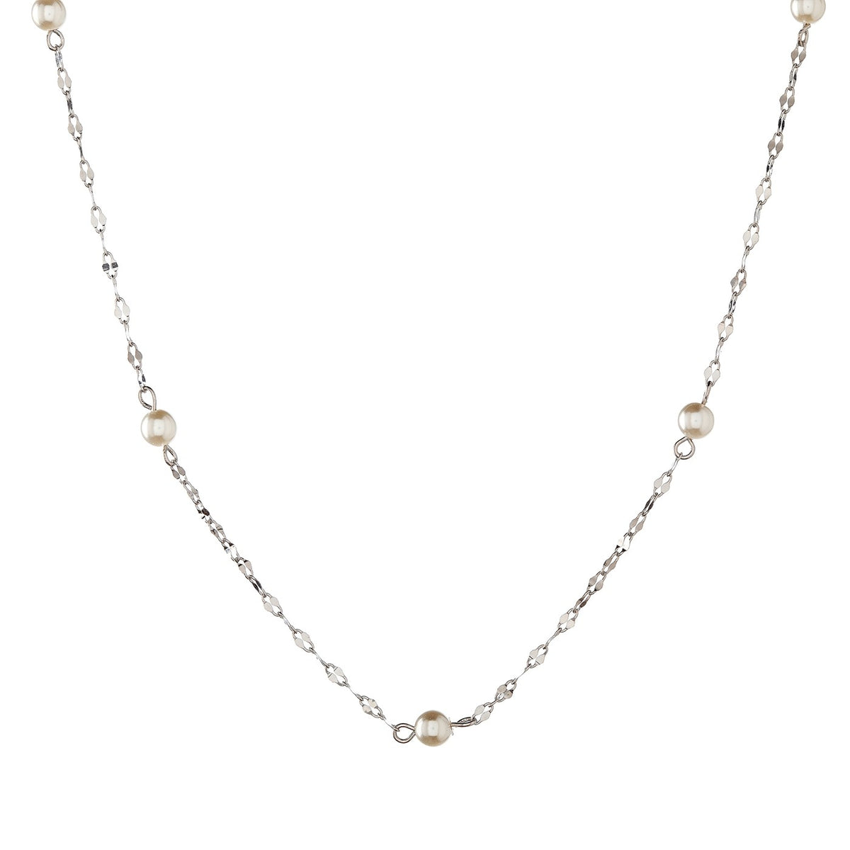 Collar de perlas de plata de ley