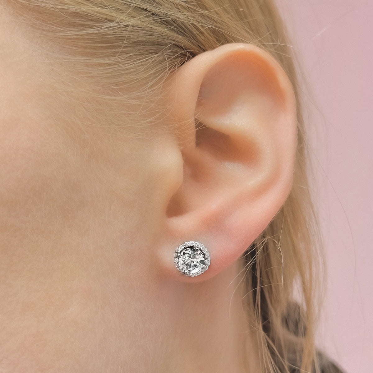 Pendientes de plata de ley Soleste