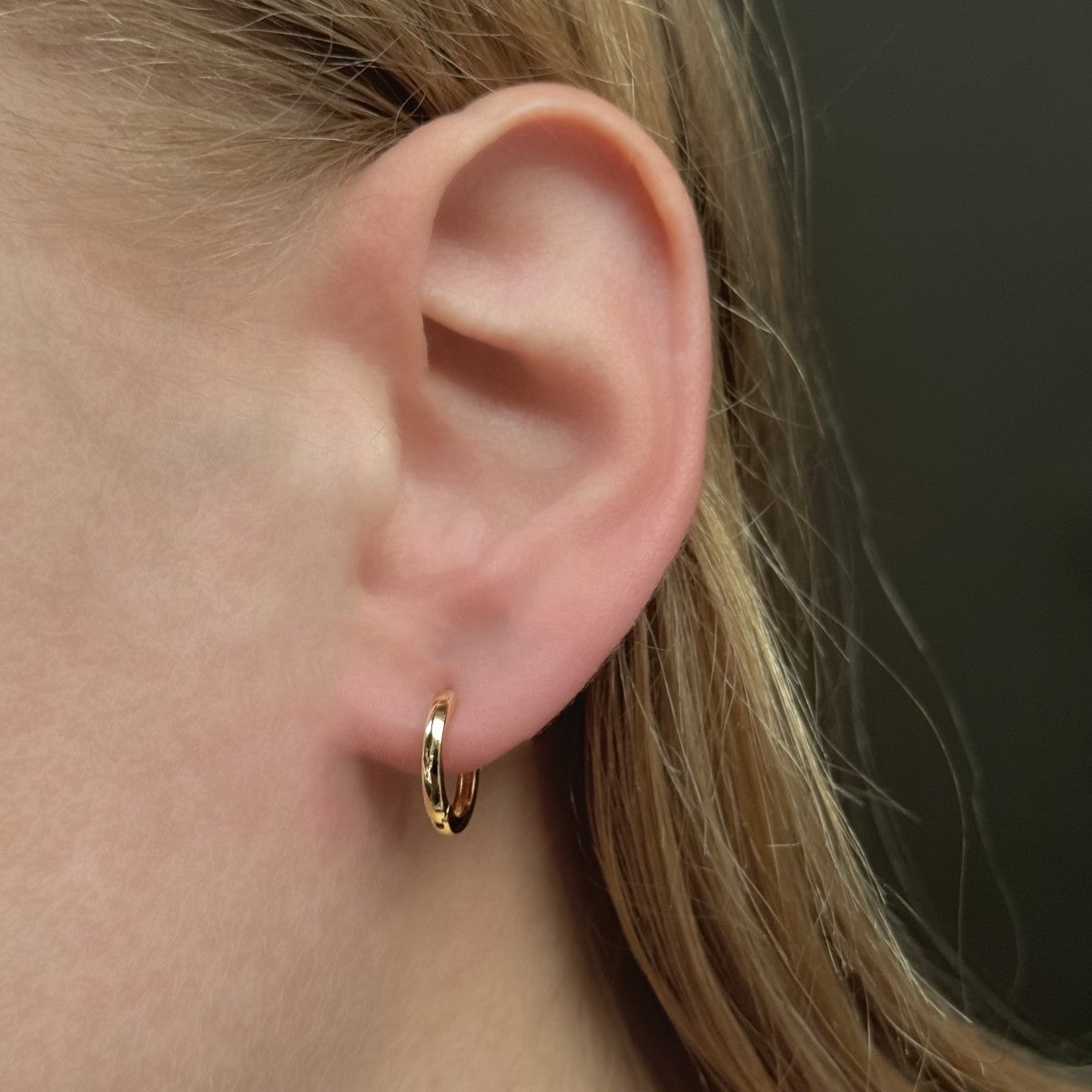 Aretes de plata esterlina de 1.2 - 2 cm