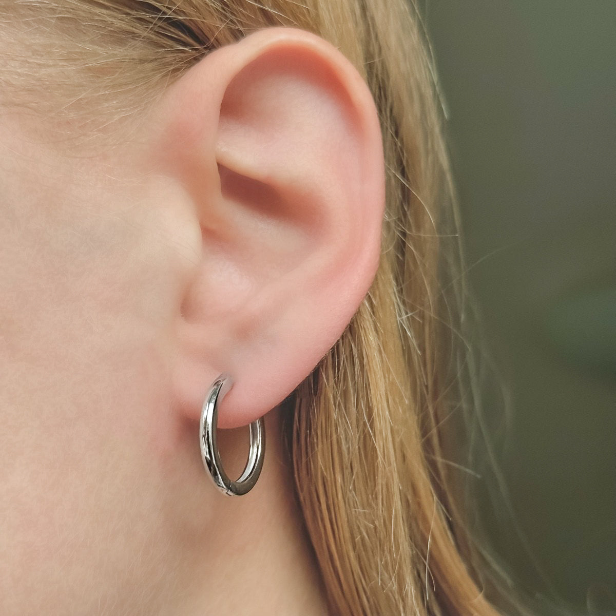 Aretes de plata esterlina de 1.2 - 2 cm
