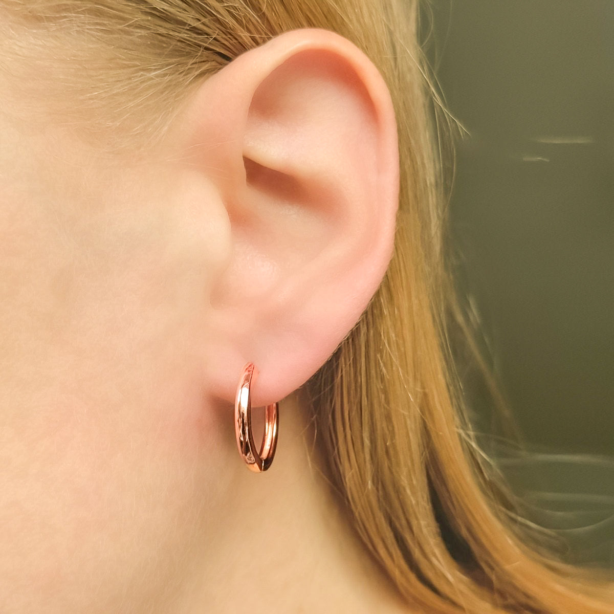 Aretes de plata esterlina de 1.2 - 2 cm