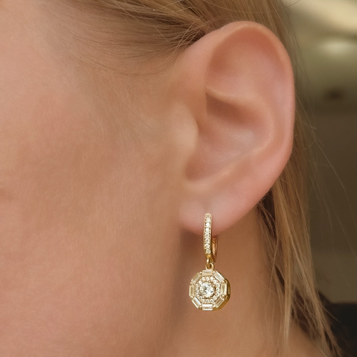 Pendientes Jacqueline de plata de ley