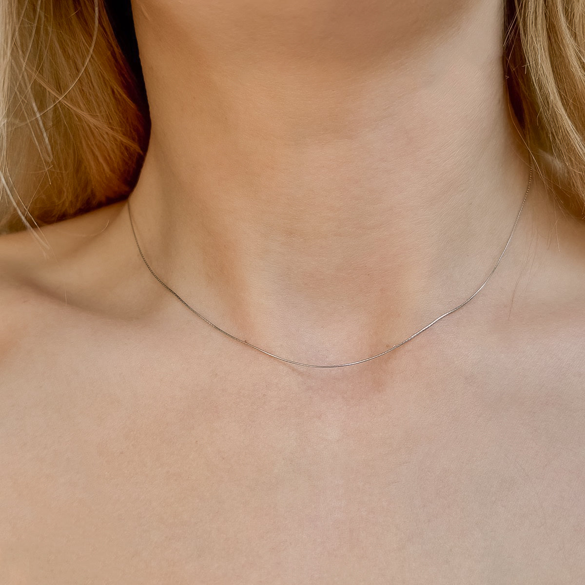 Collar de cadena de serpiente de plata esterlina