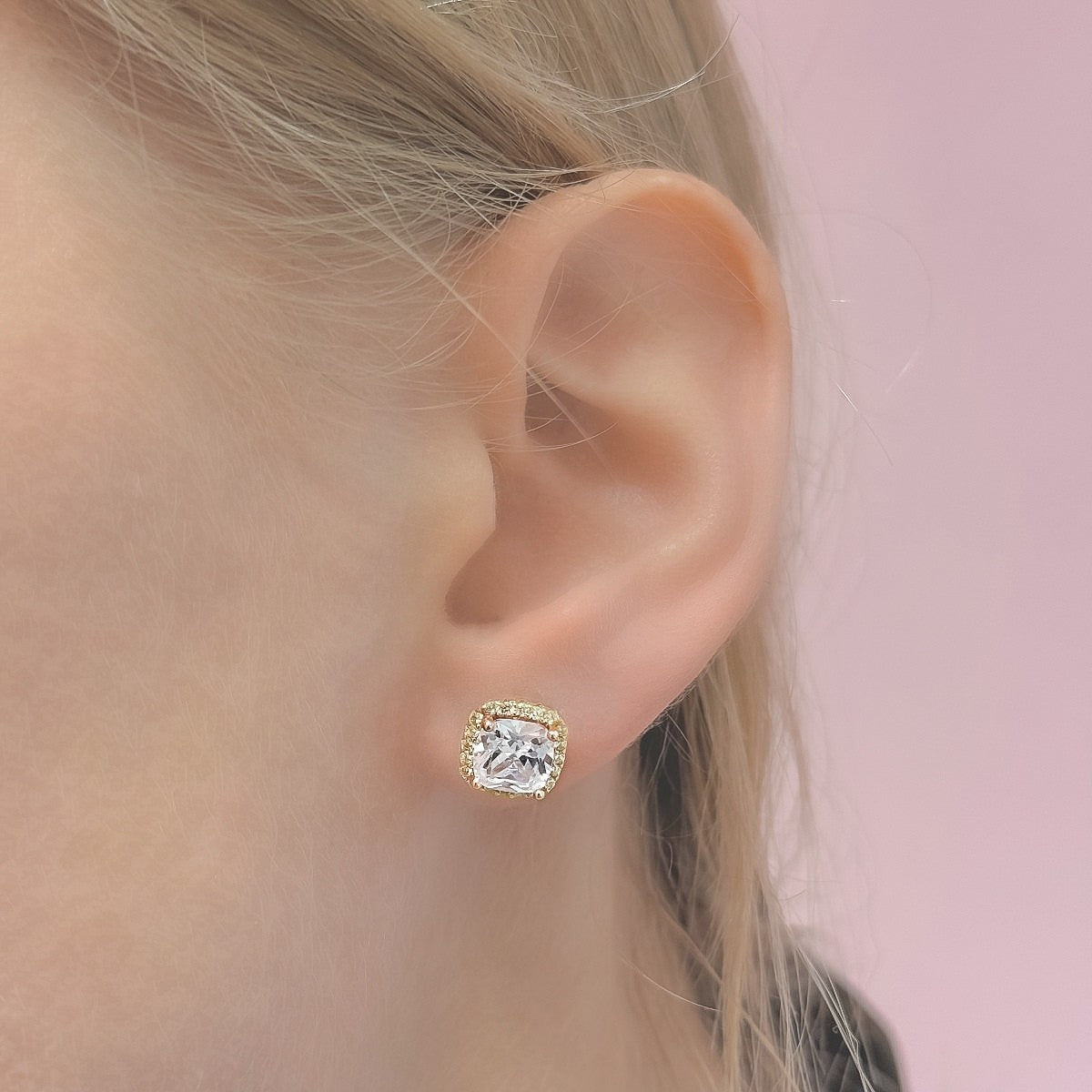 Pendientes de plata de ley con circonitas cúbicas