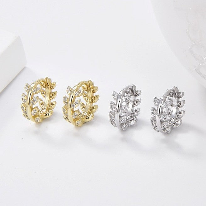 Aros de plata de ley con circonitas cúbicas