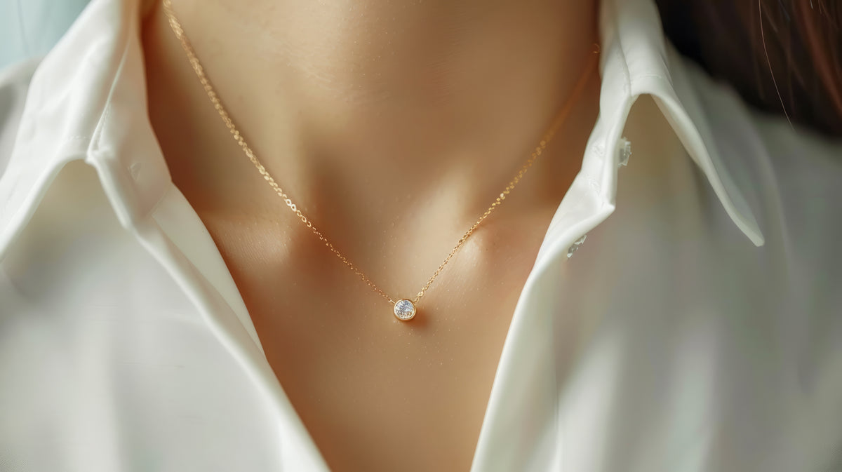 Collar Roserta de plata de ley