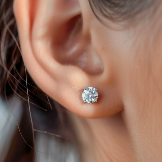 Pendientes Alix de plata de ley de 3-7 mm