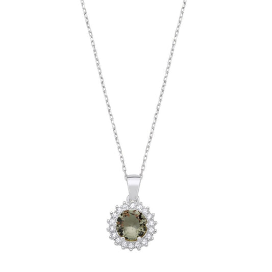 Collar de plata de ley con zultanita