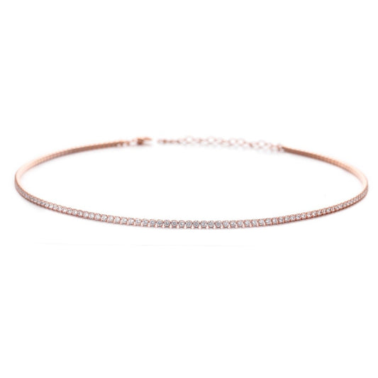 Collar tenis de plata de ley de 2 mm
