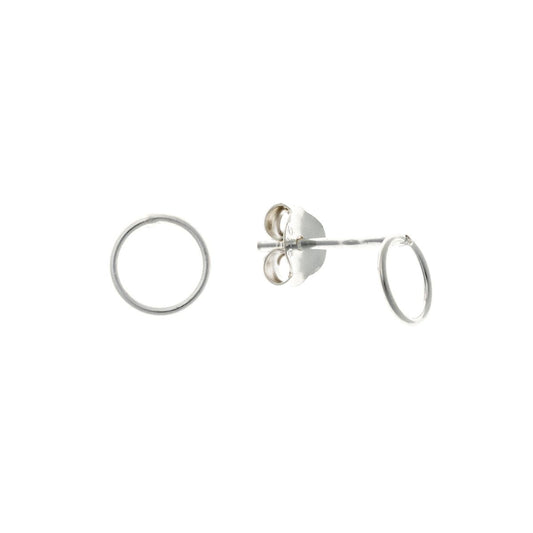 Pendientes circulares de plata de ley