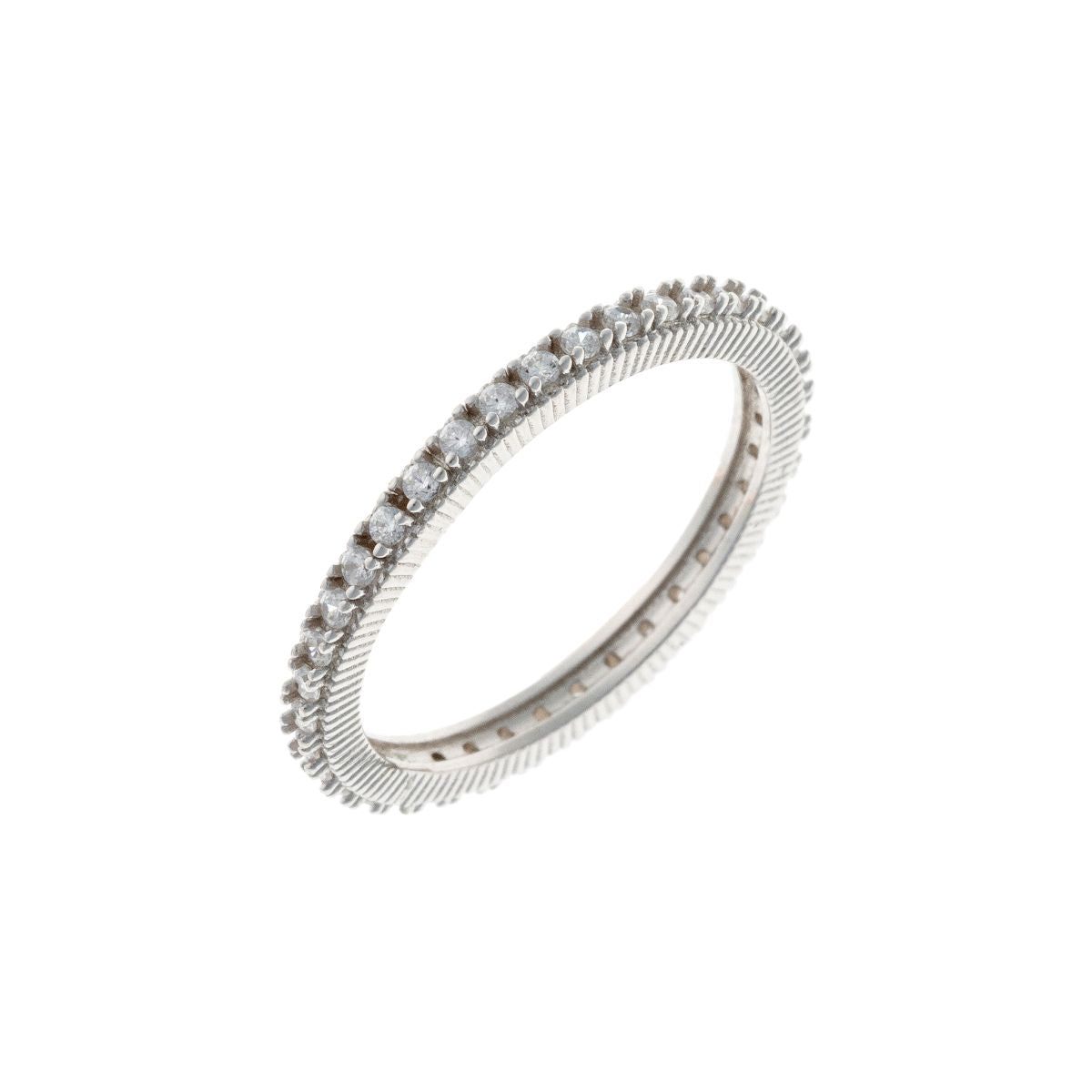 Anillo de plata de ley con circonita cúbica