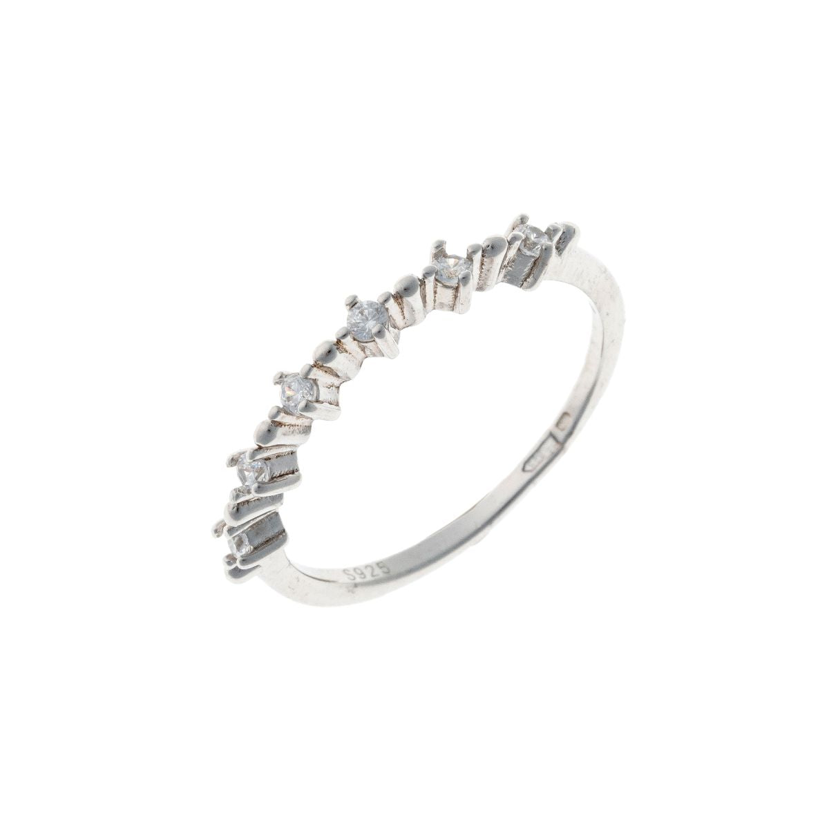 Anillo de plata de ley con circonita cúbica