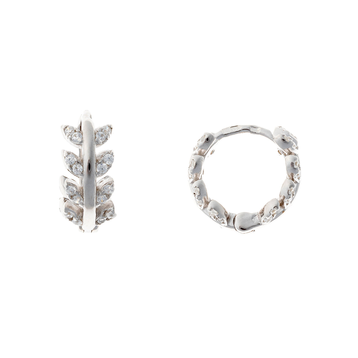 Aros de plata de ley con circonitas cúbicas