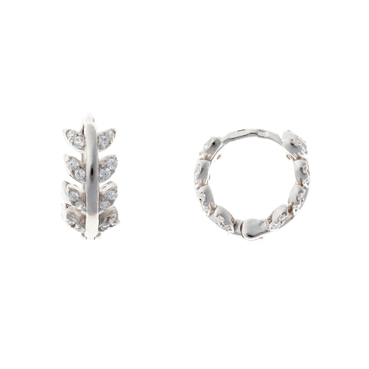 Aros de plata de ley con circonitas cúbicas