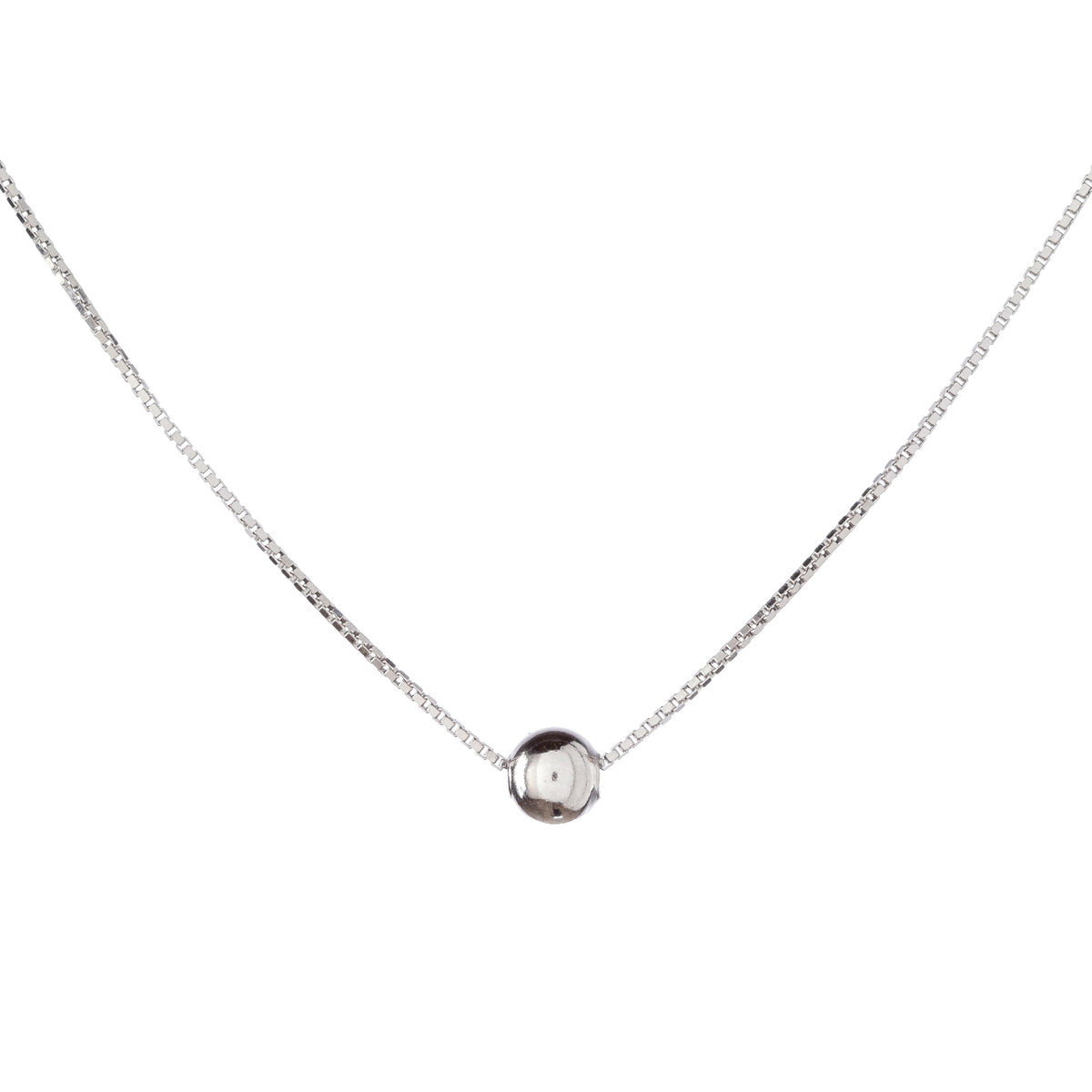 Collar de cuentas de plata esterlina