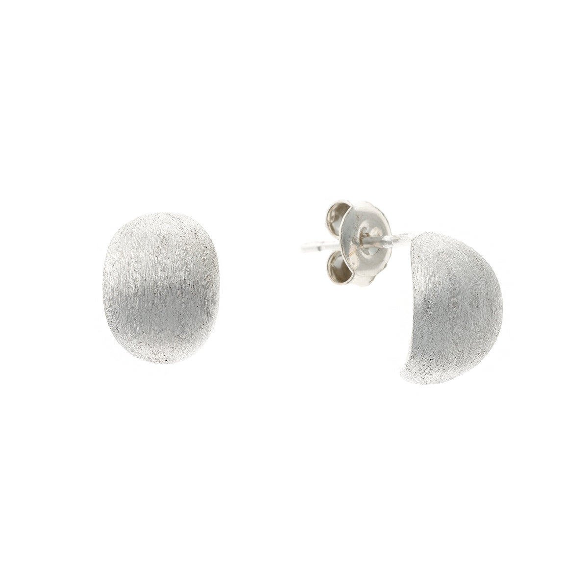 Pendientes de plata de ley mate