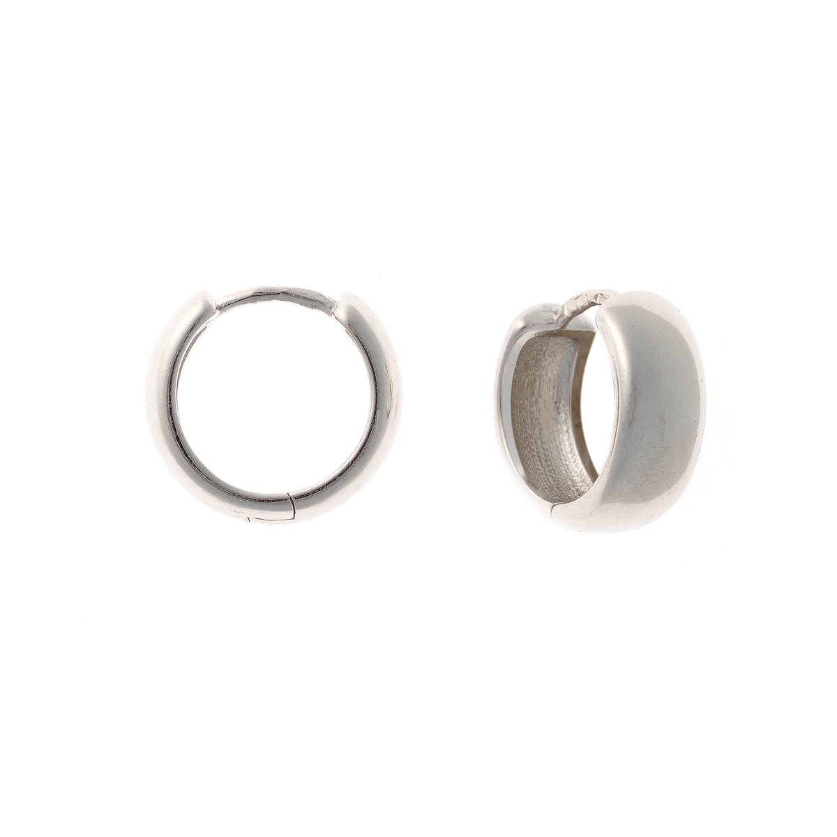 Aros anchos de plata de ley