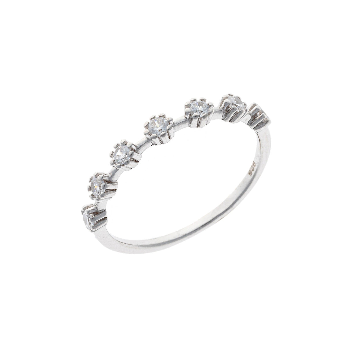 Anillo de plata de ley con circonita cúbica