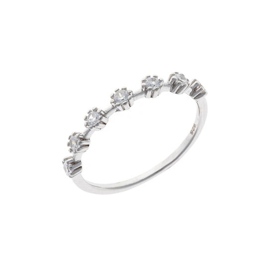 Anillo de plata de ley con circonita cúbica