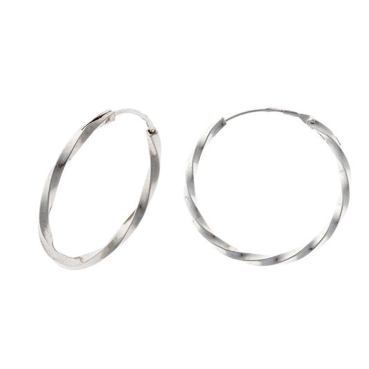 Pendientes de aro retorcidos de plata de ley de 1 a 6 cm