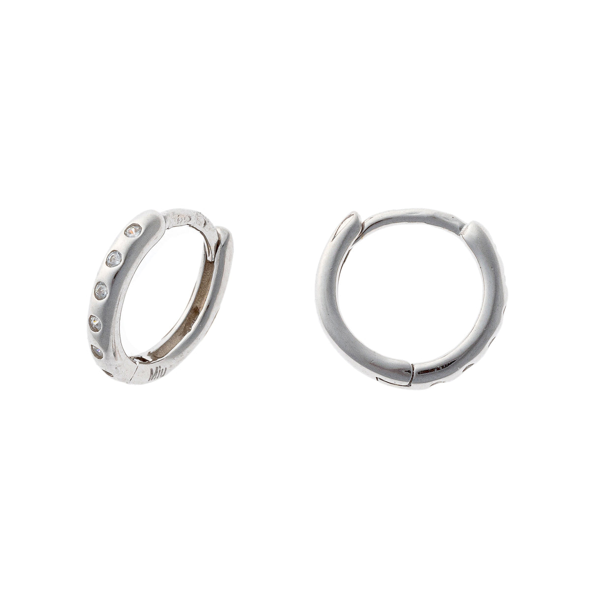 Aros de plata de ley con circonitas cúbicas