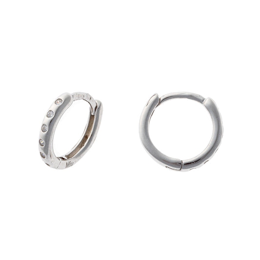 Aros de plata de ley con circonitas cúbicas