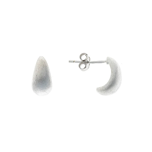 Pendientes de plata de ley mate