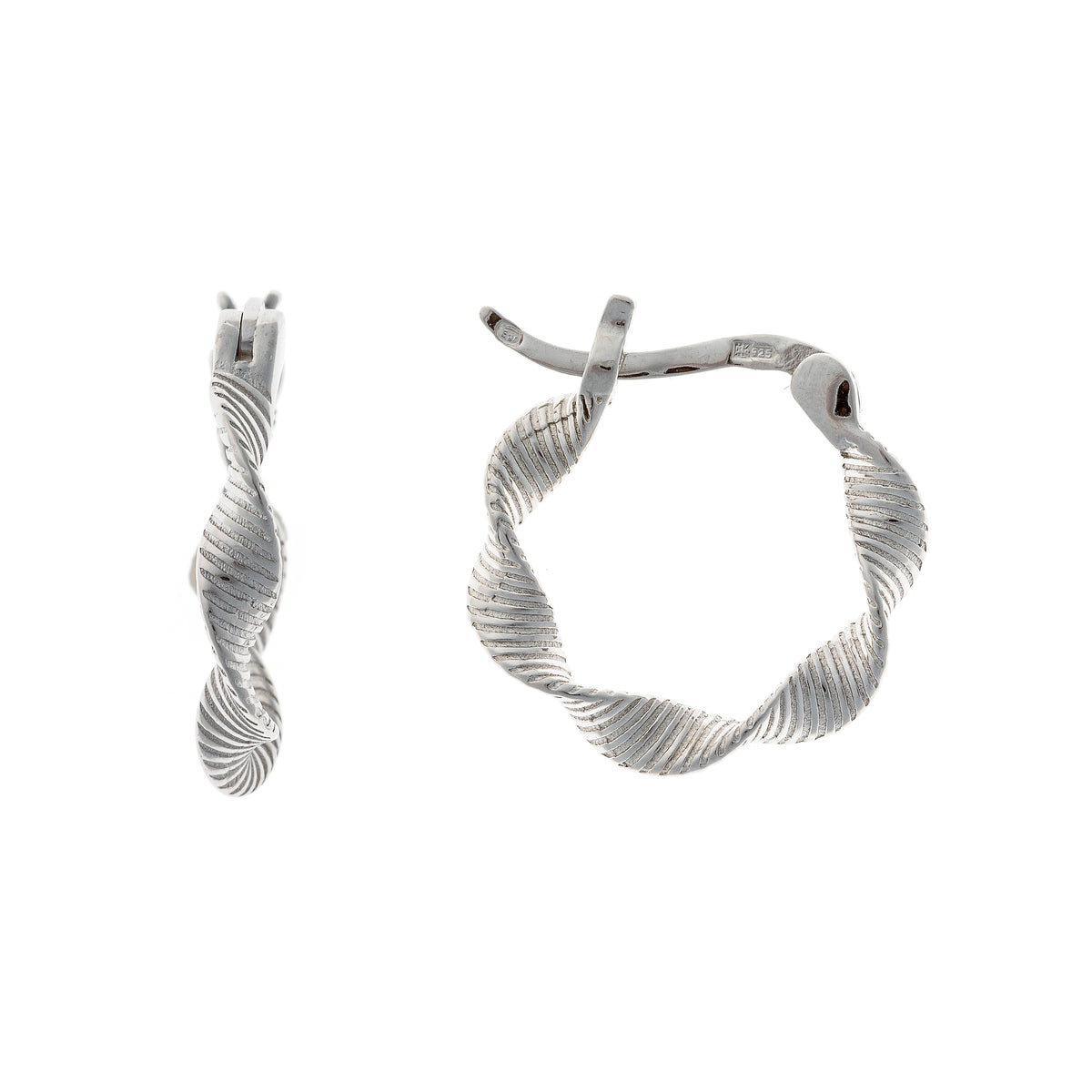 Aros trenzados de plata de ley